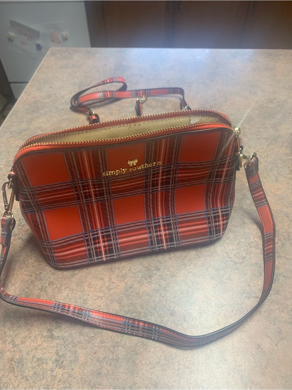 Simply Southern Tartan Crossbody Bag (nwot)